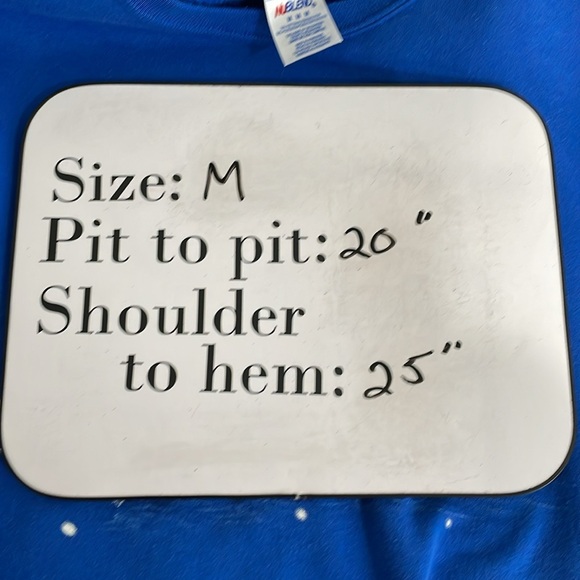 Jerzees Vintage Women’s Medium Sweatshirt Lighthouse Winter Snow Pullover Blue - Picture 6 of 6